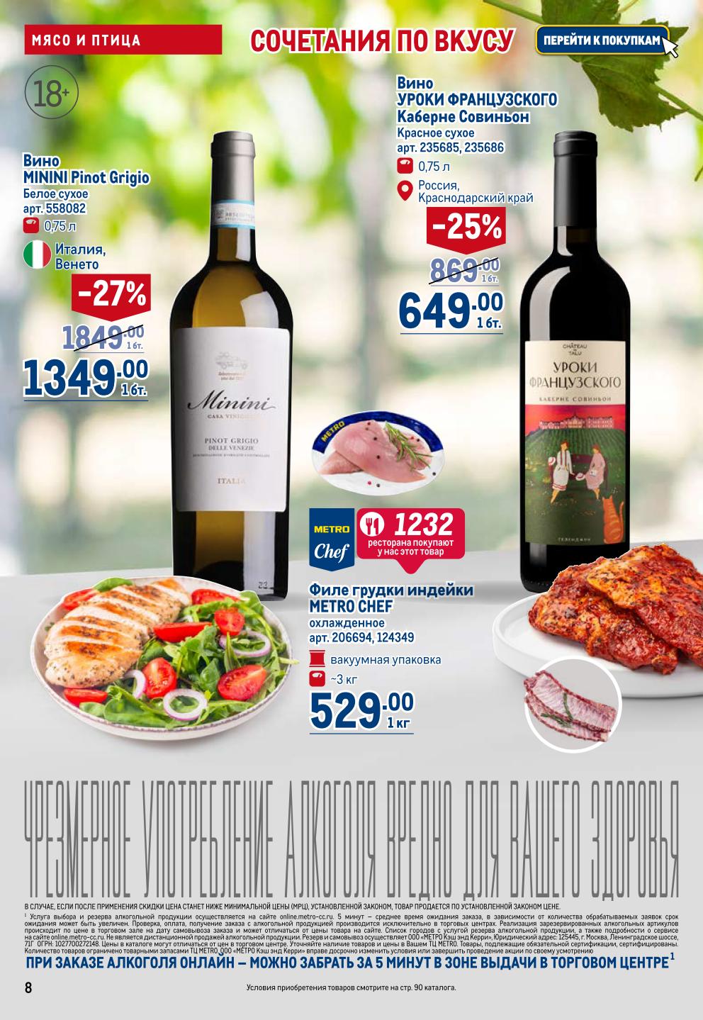 Мясо и вино в METRO | Филе индейки, премиальные стейки